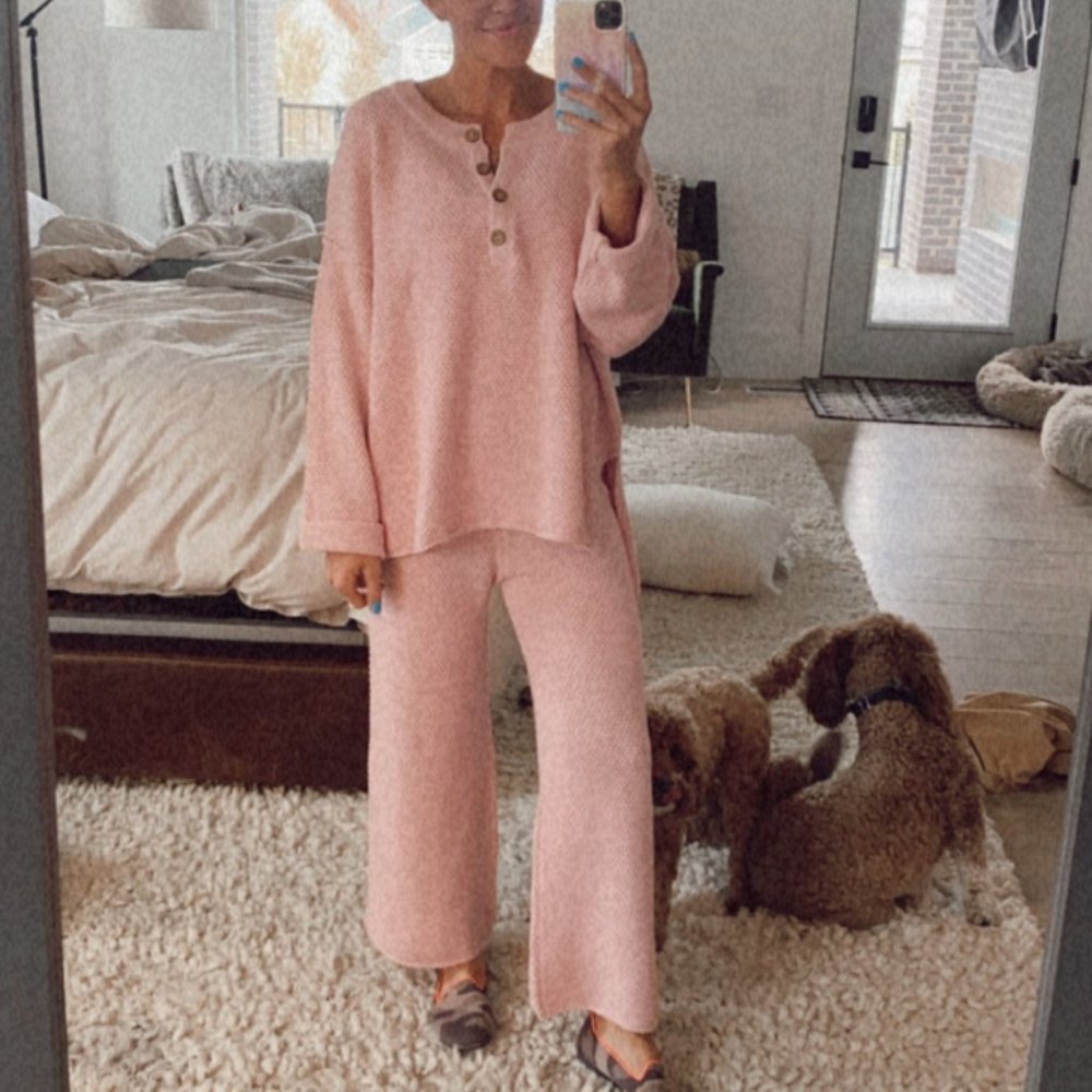 Free People Hailee Sweater Set - Dreamy Pink